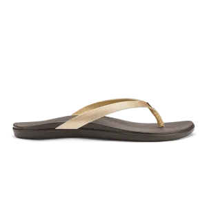 Olukai Ho'Opio Leather Sandal-Bubbly/Dk Java