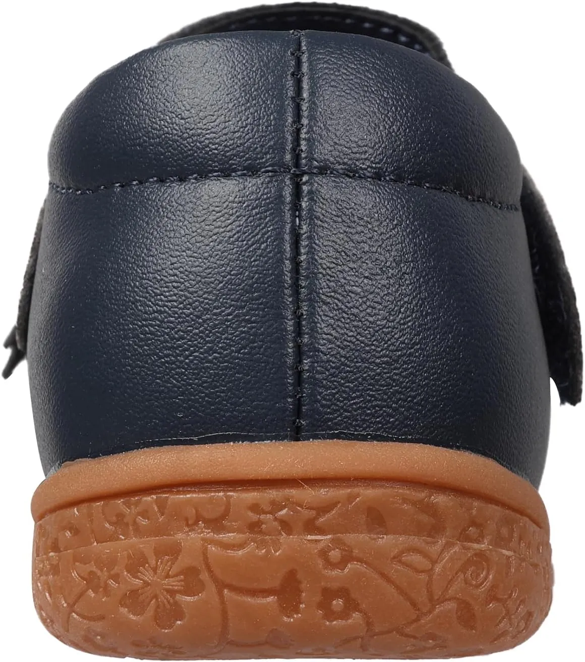 Oomphies Amina Leather Mary Jane Shoes for Girls  Ruffled Dress Shoes with Hook & Loop Closure, Soft Cushion Footbed