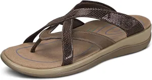 Orthofeet Women's Orthopedic Soft Microfiber Clio Sandals