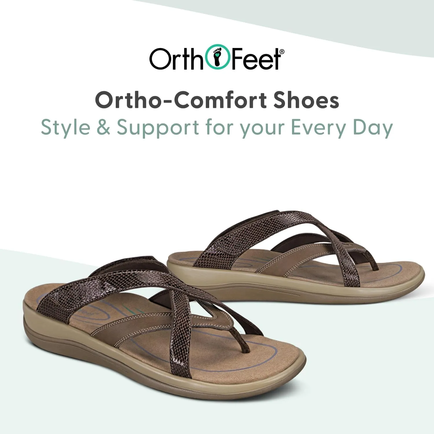 Orthofeet Women's Orthopedic Soft Microfiber Clio Sandals
