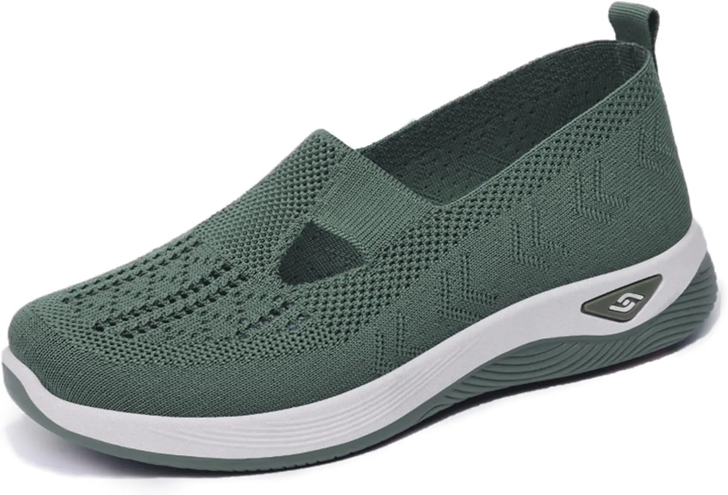 Orthopedic Shoes for Women Breathable Soft Walking Shoe Shoes Arch Support Slip On Sneakers Comfort Work Sneakers Woven Mesh Up Casual Running Going Out Flat Sneaker