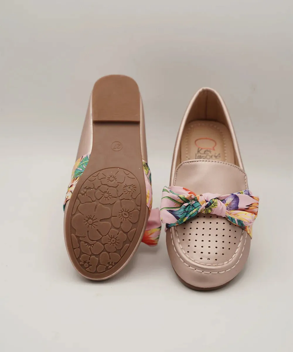 Peach Color Formal Shoes for Girls