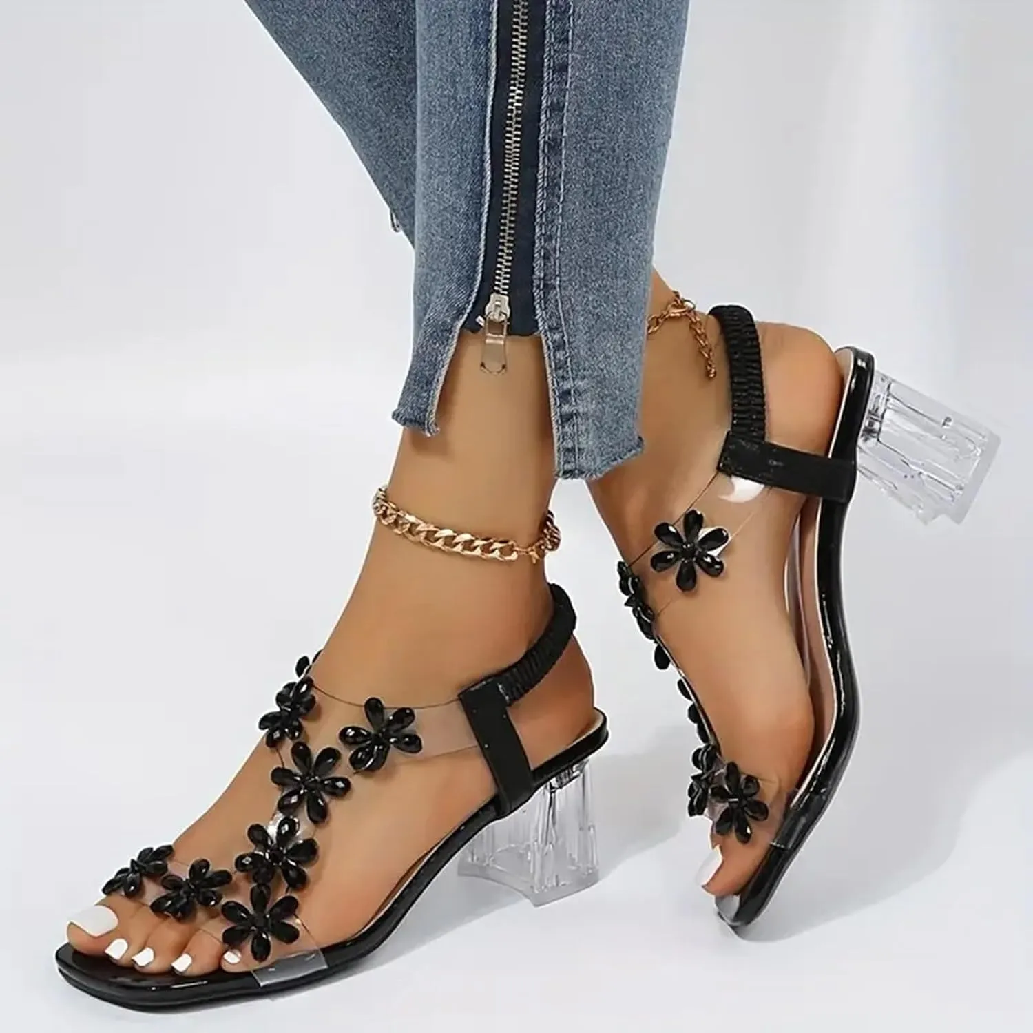 Pumps Shoes Dressy Fashion Comfortable Heels Scandals for Women High Heels Open Toe Cover Heel Suede Sandals Women's