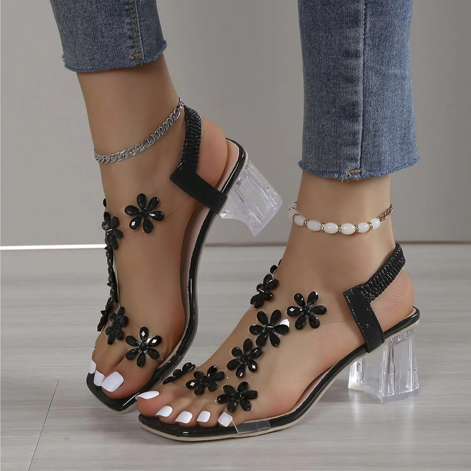 Pumps Shoes Dressy Fashion Comfortable Heels Scandals for Women High Heels Open Toe Cover Heel Suede Sandals Women's