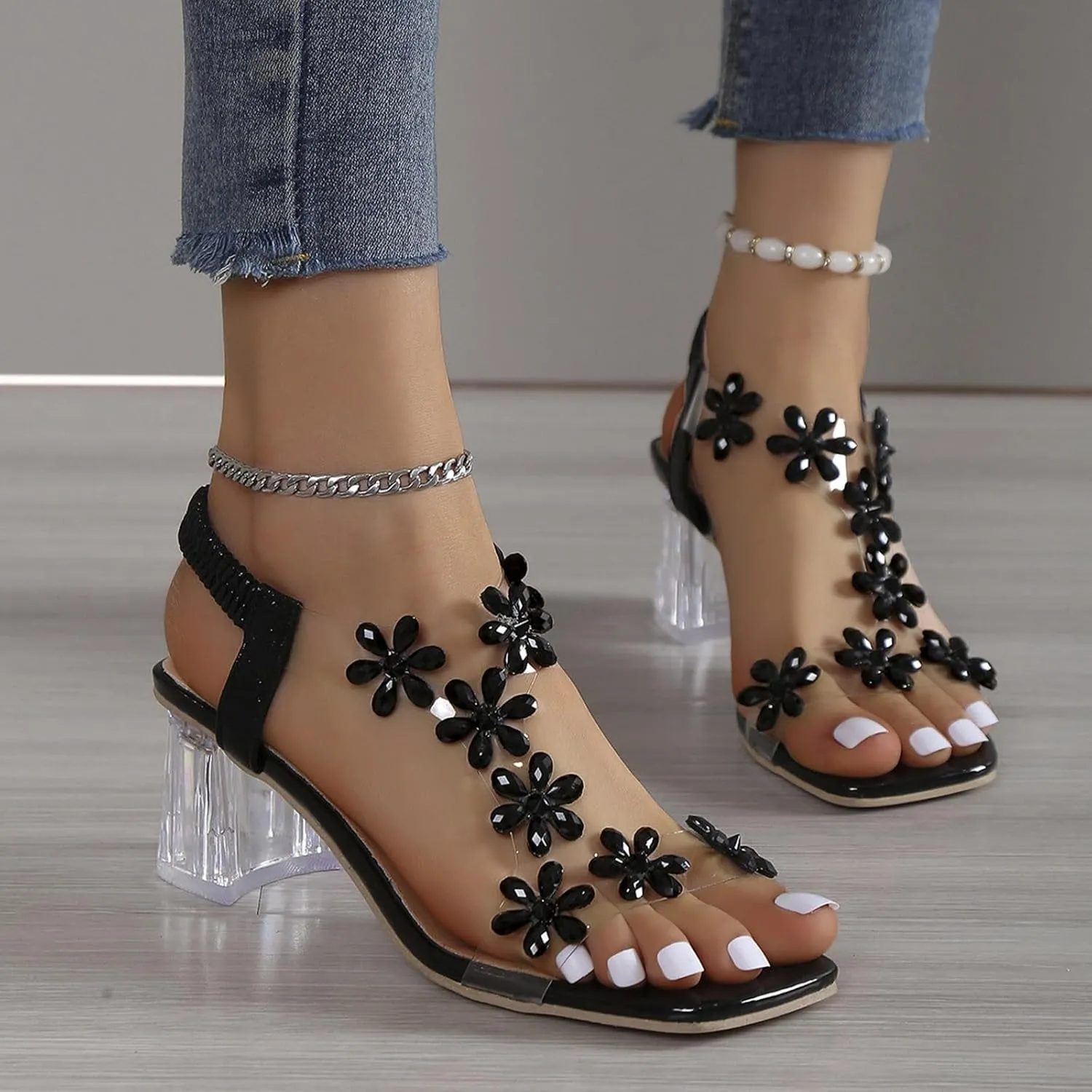 Pumps Shoes Dressy Fashion Comfortable Heels Scandals for Women High Heels Open Toe Cover Heel Suede Sandals Women's
