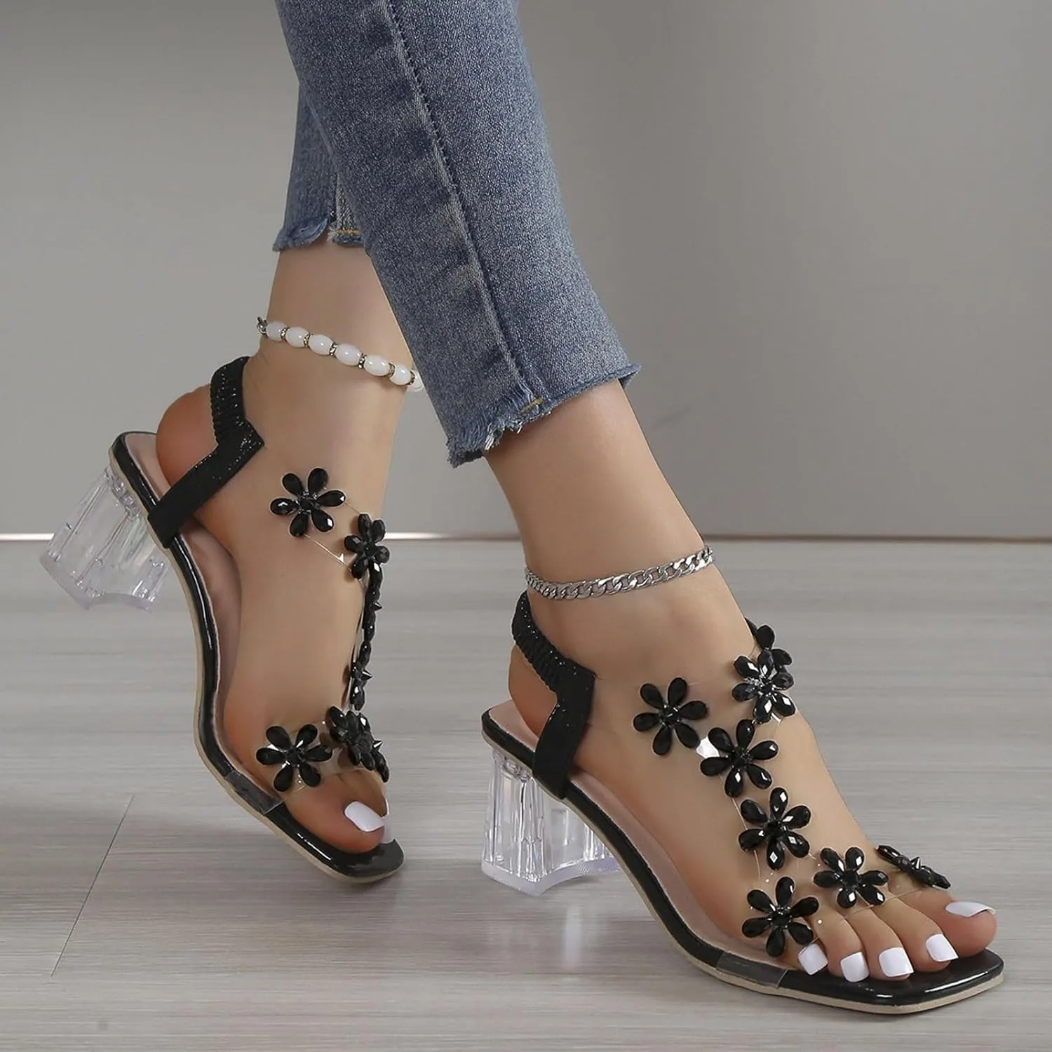 Pumps Shoes Dressy Fashion Comfortable Heels Scandals for Women High Heels Open Toe Cover Heel Suede Sandals Women's
