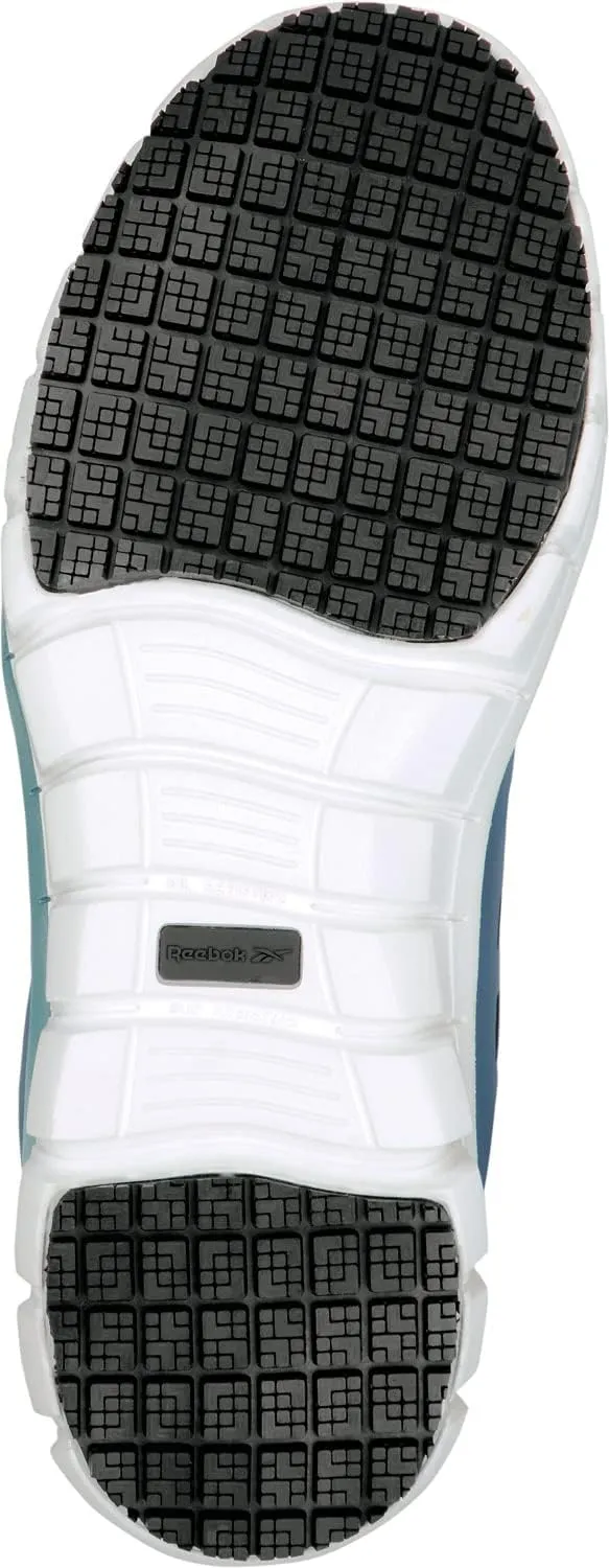 Reebok Work Sublite Cushion Work, Men's, Navy, Athletic Style, MaxTrax Slip Resistant, Soft Toe Work Shoe