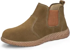 Safety Shoes Trainers Mens Women Lightweight Breathable Work Shoes Steel Toe Cap (Color : Khaki, Size : 8.5 US)