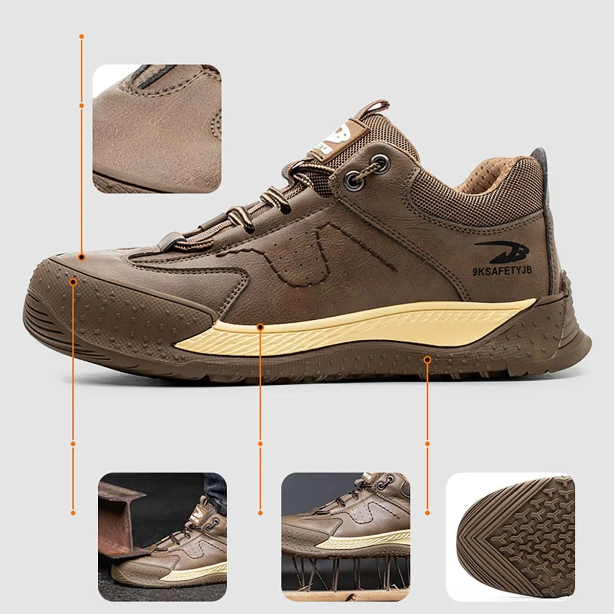 Safety Trainers Men Womens Steel Toe Cap Trainers Lightweight Comfortable Safety Shoes Work Trainers Non Slip & Breathable