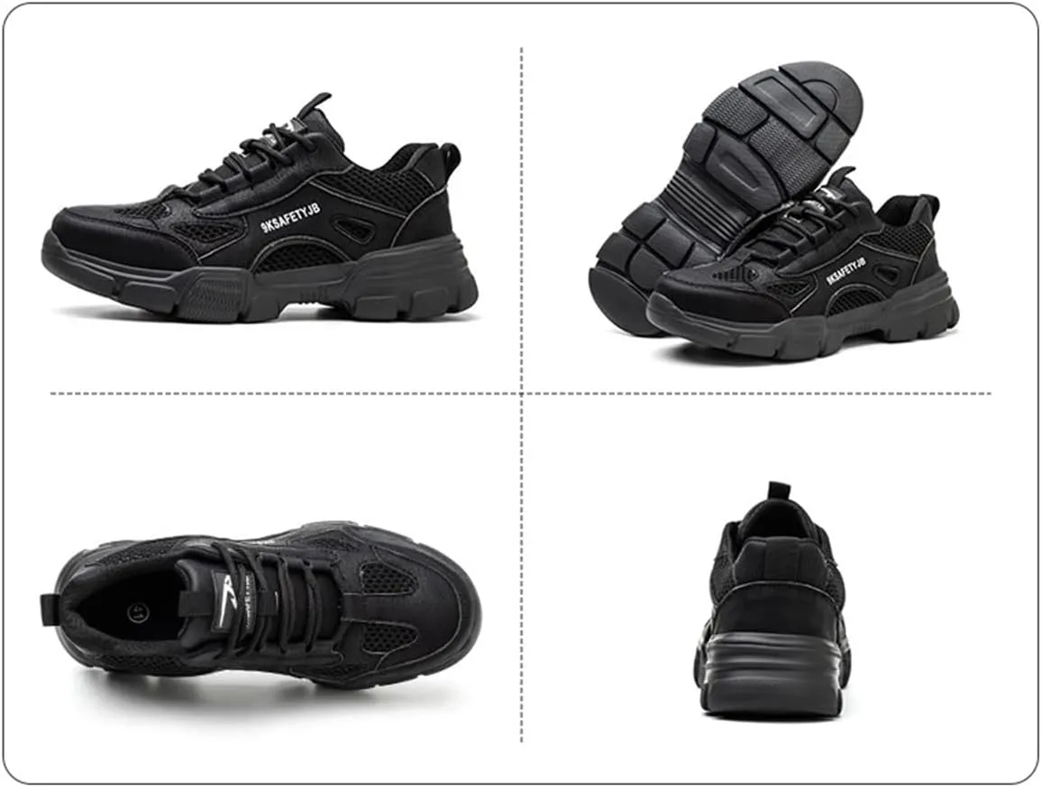 Safety Trainers Men Womens Steel Toe Cap Trainers Lightweight Comfortable Safety Shoes Work Trainers Non Slip & Breathable