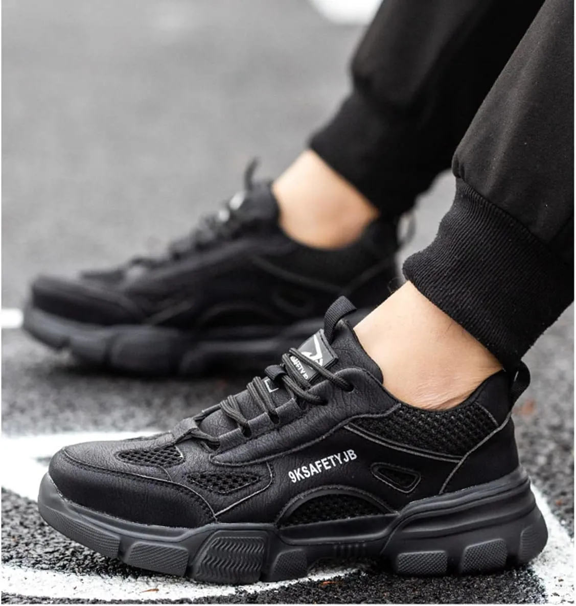 Safety Trainers Men Womens Steel Toe Cap Trainers Lightweight Comfortable Safety Shoes Work Trainers Non Slip & Breathable