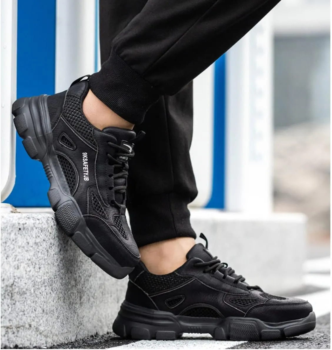 Safety Trainers Men Womens Steel Toe Cap Trainers Lightweight Comfortable Safety Shoes Work Trainers Non Slip & Breathable