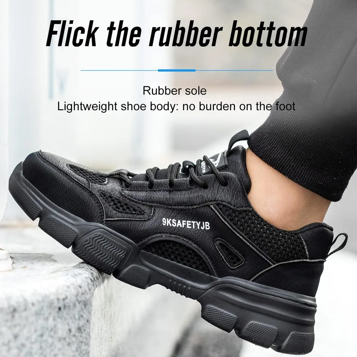 Safety Trainers Men Womens Steel Toe Cap Trainers Lightweight Comfortable Safety Shoes Work Trainers Non Slip & Breathable