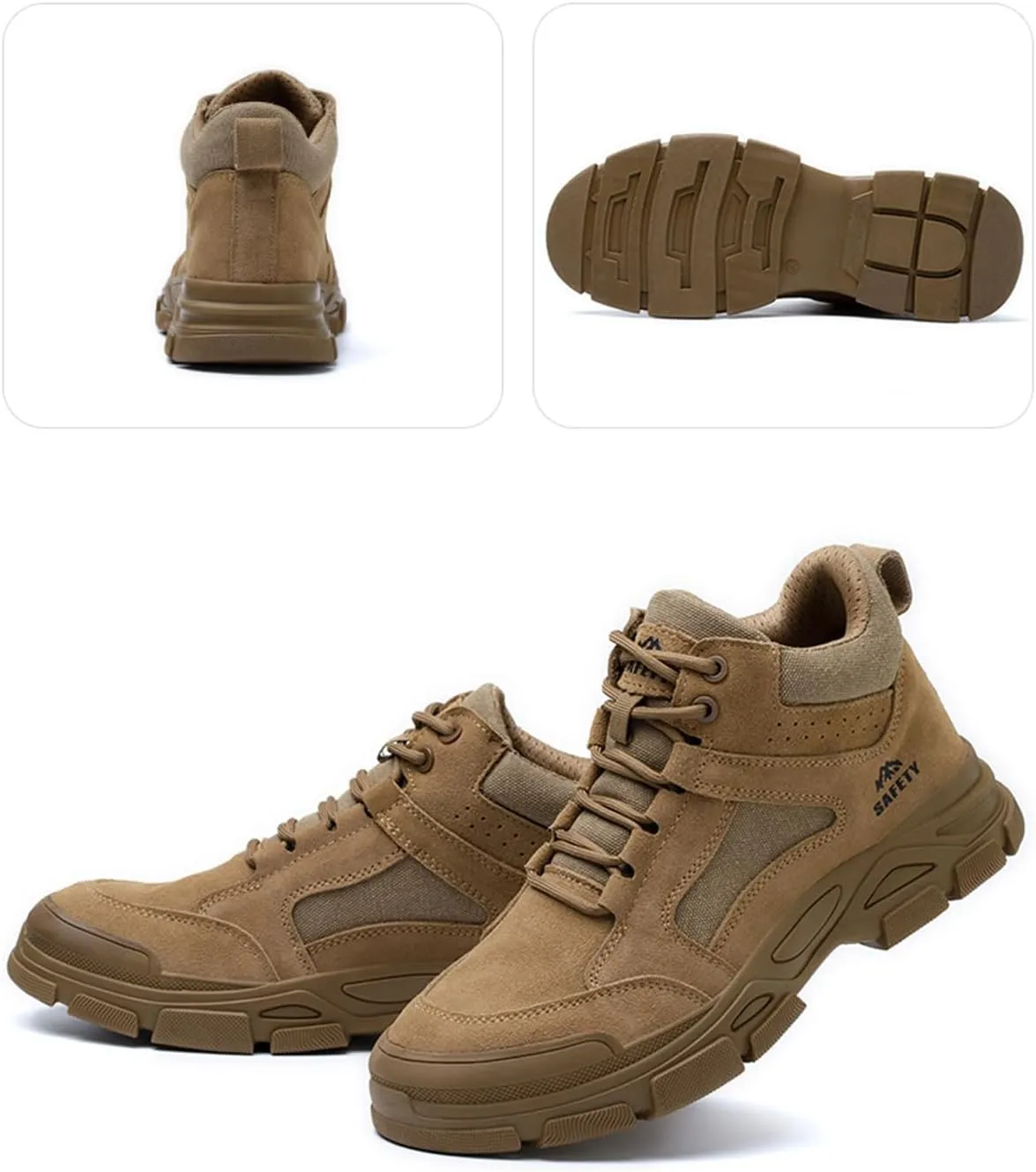 Safety Trainers Men's Steel Toe Cap Trainers Lightweight Safety Shoes for Men Breathable Work Boots