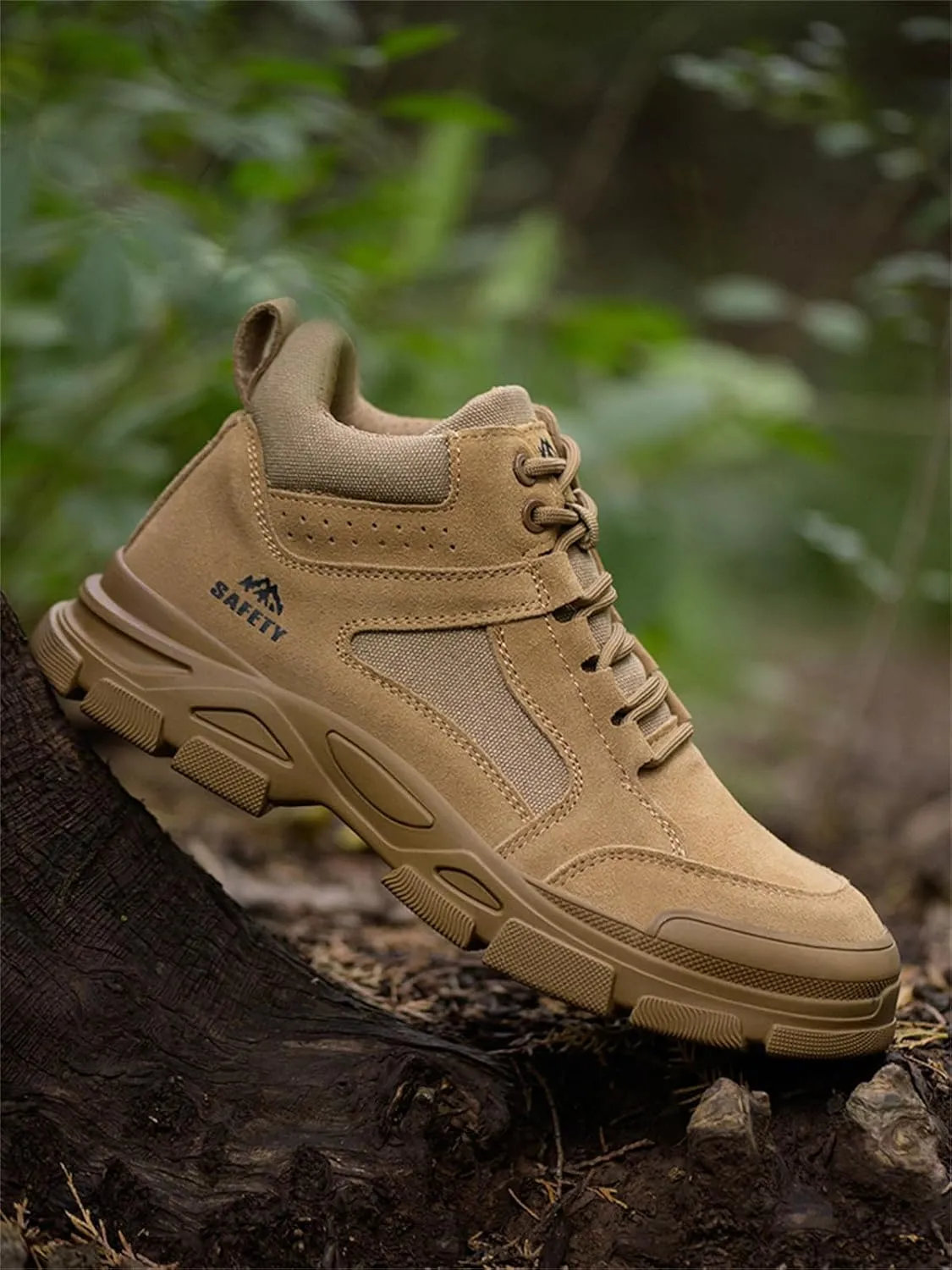 Safety Trainers Men's Steel Toe Cap Trainers Lightweight Safety Shoes for Men Breathable Work Boots