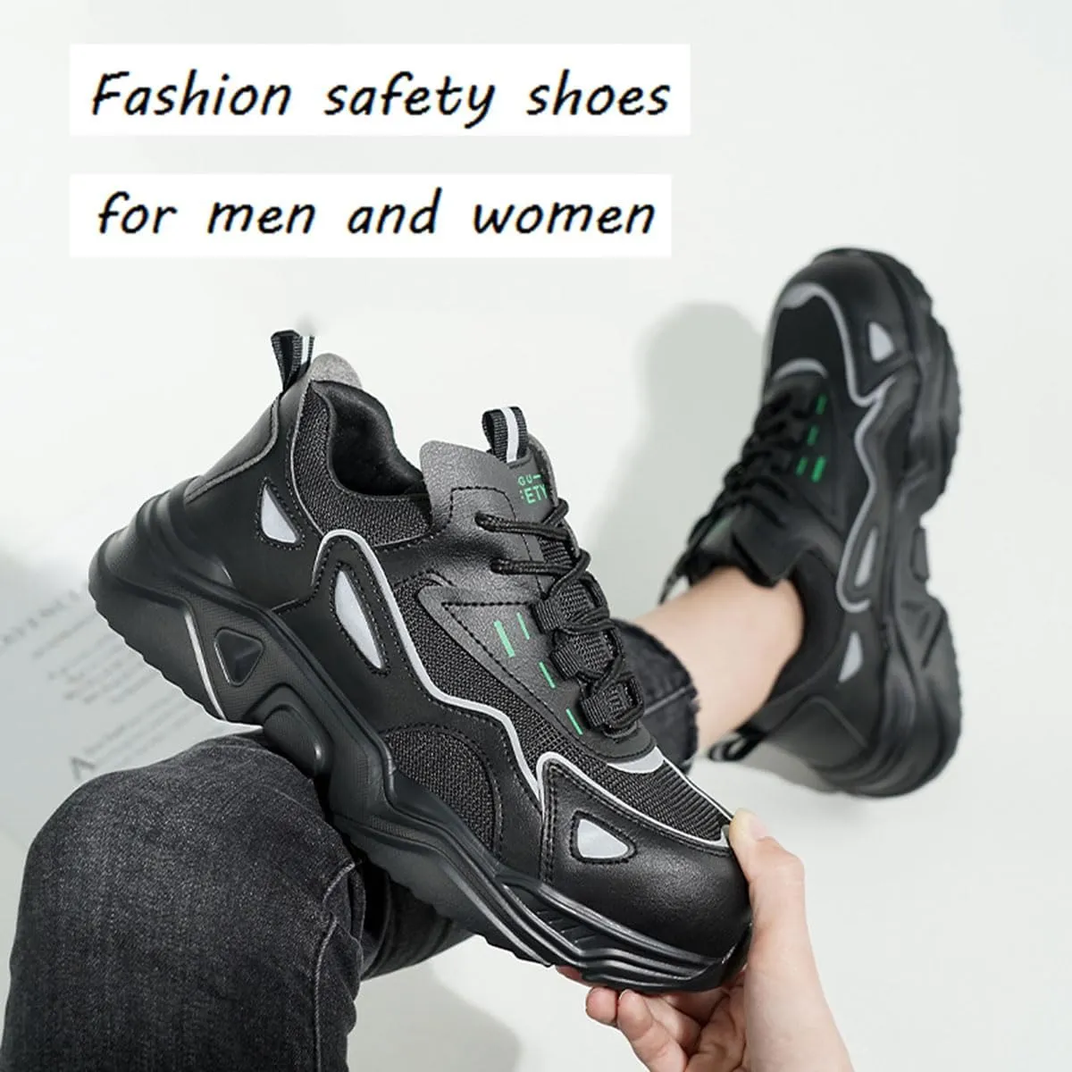 Safety Trainers Mens Womens Steel Toe Cap Trainers Lightweight Safety Shoes for Women Breathable Work Boots