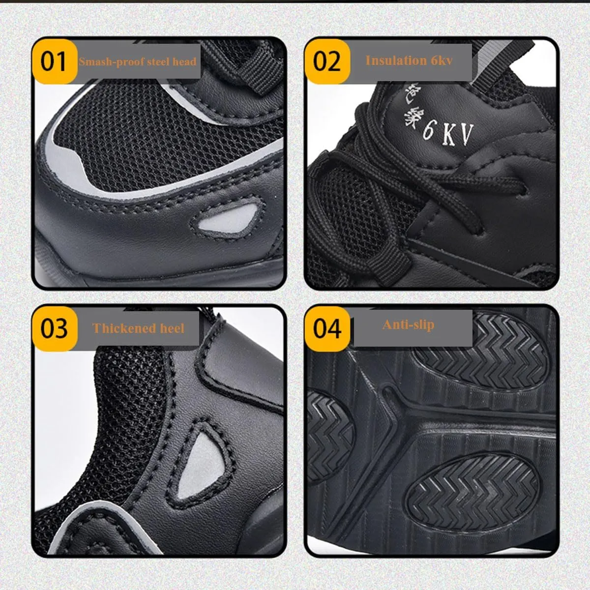 Safety Trainers Mens Womens Steel Toe Cap Trainers Lightweight Safety Shoes for Women Breathable Work Boots