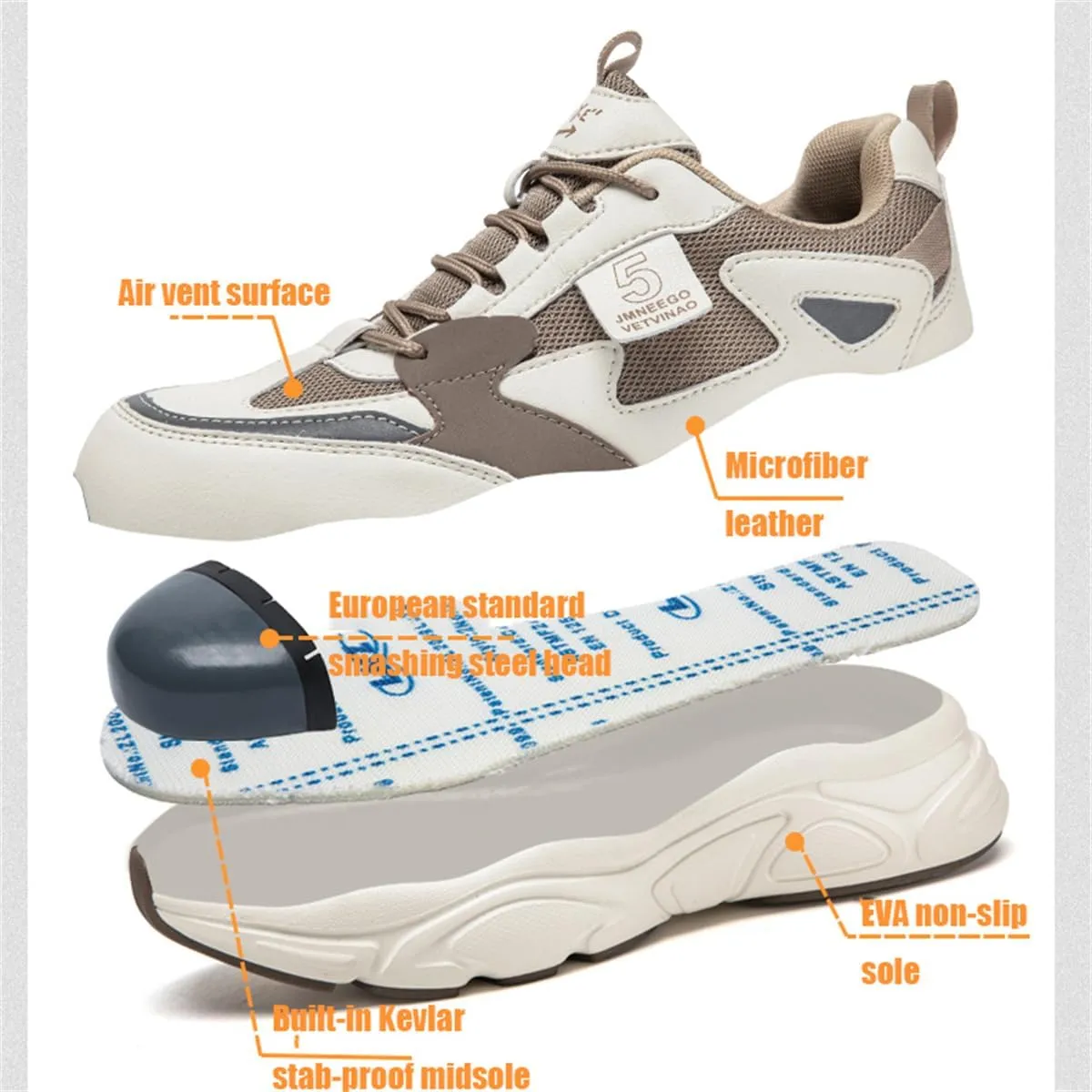 Safety Trainers Women's Steel Toe Cap Trainers Lightweight Safety Shoes for Women Breathable Work Boots