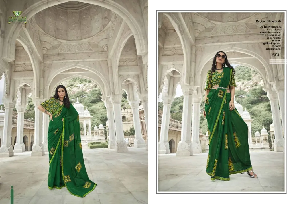 Sanskar Launched Signature Vol 13 Georgette Casual Wear Sarees Collection