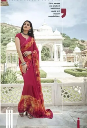 Sanskar Launched Signature Vol 13 Georgette Casual Wear Sarees Collection