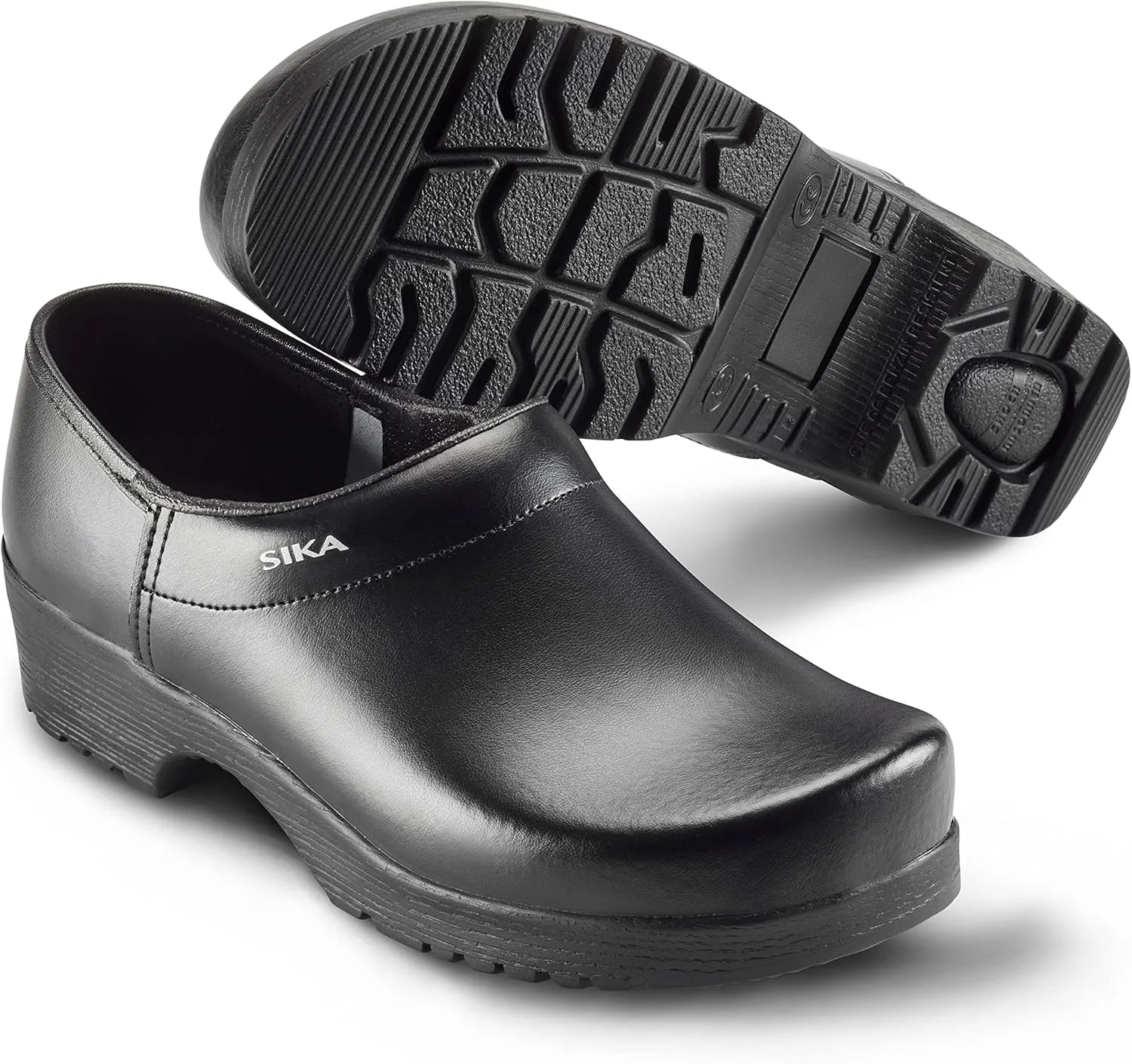 SIKA 1185 Flexika Comfortable Leisure Clog - Footbed in Soft Textile Material - Black - Men 8.5 / Women 10