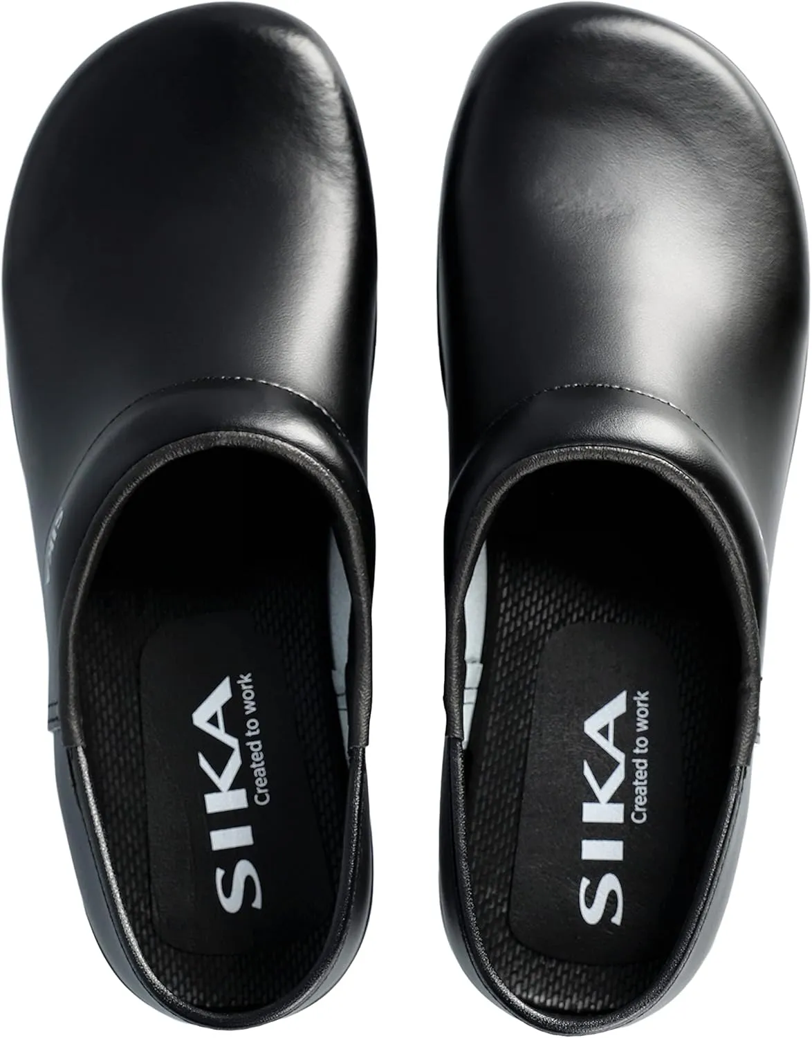 SIKA 1185 Flexika Comfortable Leisure Clog - Footbed in Soft Textile Material - Black - Men 8.5 / Women 10