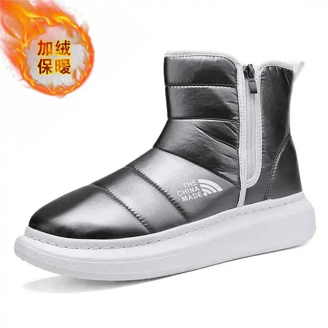 Silver Plush Mens HighTop Sneakers Sporty  Stylish