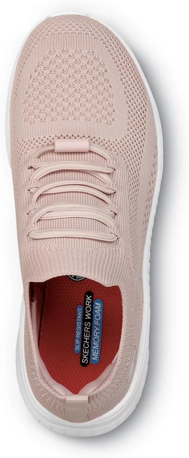 Skechers Work Emma Knit, Women's, Soft Toe, EH, MaxTrax Slip Resistant, Slip On, Low Athletic, Work Shoe