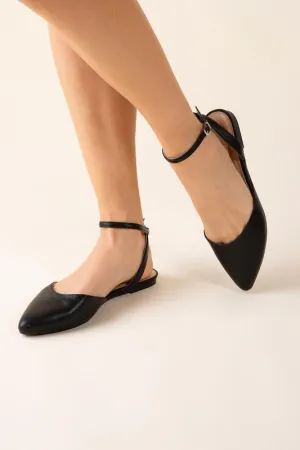 Soda Linden-S Ankle Strap Flats