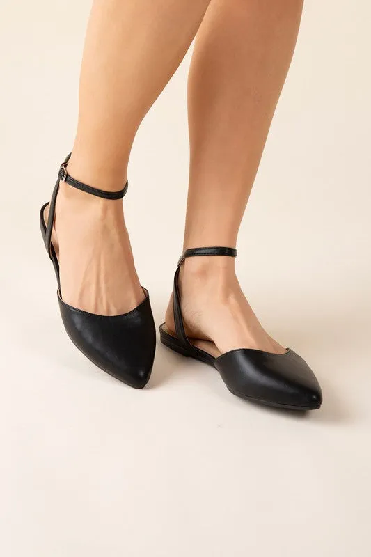 Soda Linden-S Ankle Strap Flats
