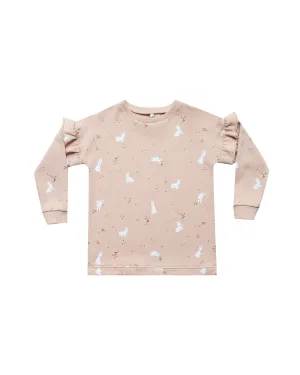 Sweatshirt Dress in Snow Bunny by Rylee   Cru