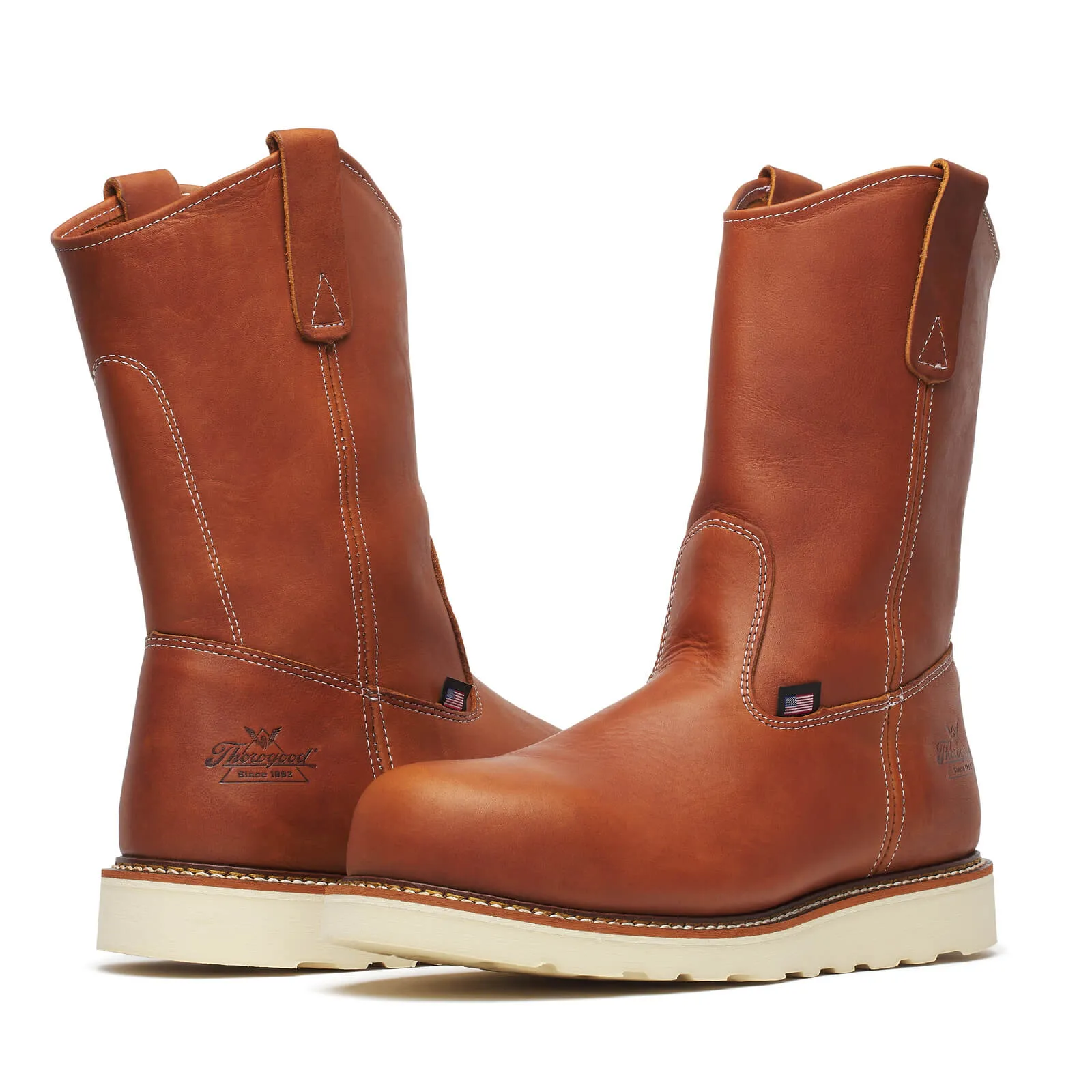 THOROGOOD AMERICAN HERITAGE –American Heritage – American Heritage – 11″ Tobacco Safety Toe – Pull-on Wellington-804-4205