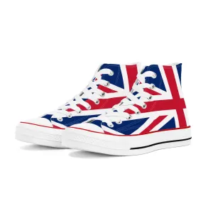 Union Jack British Flag | Punk Rock High Top Canvas Sneakers (Women's Sizes)