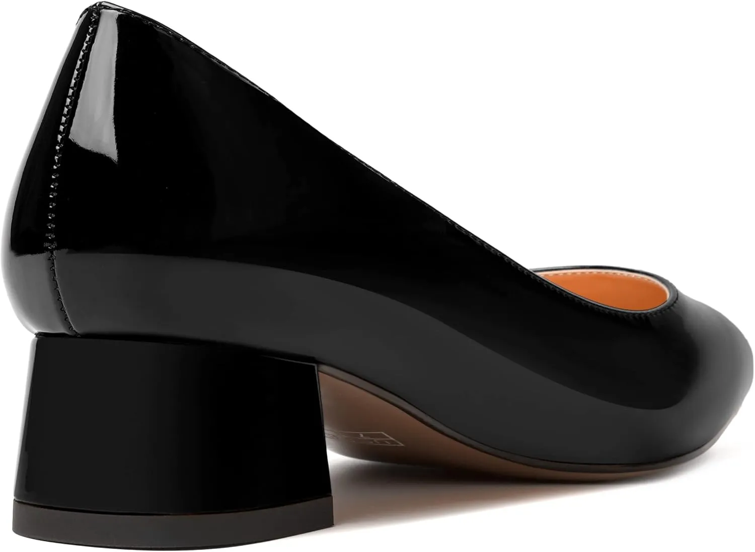 WAYDERNS Womens Dress Patent Pointed Toe Slip On Wedding Chunky Low Heel Pumps Shoes 1.5 Inch