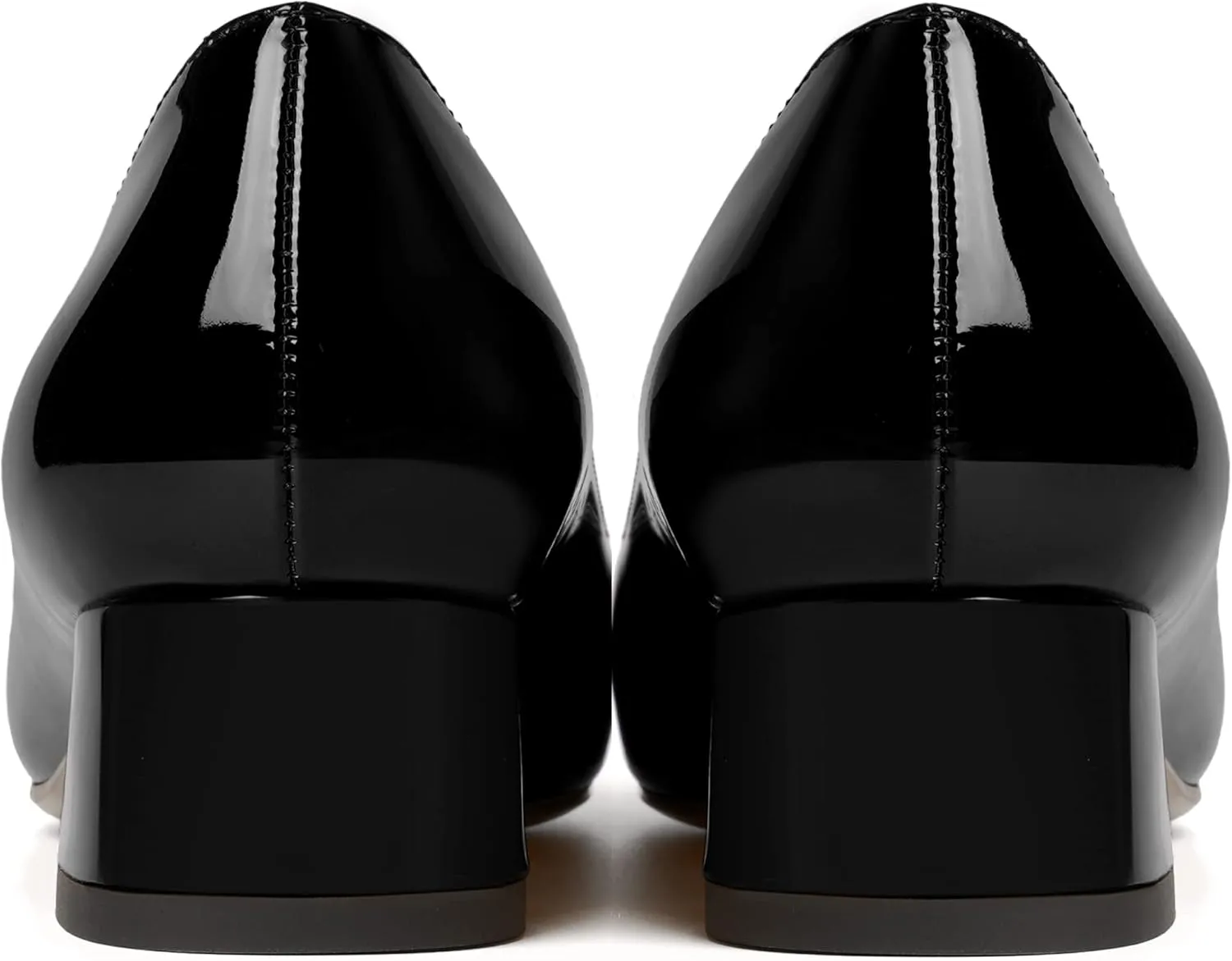WAYDERNS Womens Dress Patent Pointed Toe Slip On Wedding Chunky Low Heel Pumps Shoes 1.5 Inch