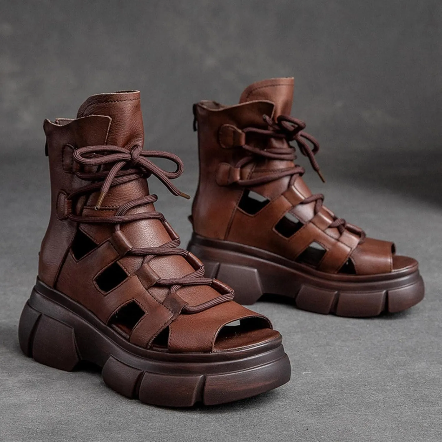 Wedge Sandal for Women Ankle Strap Flatform Arch Support Fish Mouth Toe Muffin Platform Shoes Waterproof Lightweight Comfort