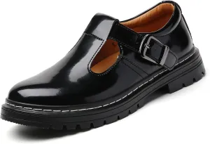 Women Mary Jane Shoes Soft Toe Non Slip Platform Casual Faux Leather Chunky Comfortable Dress Shoes