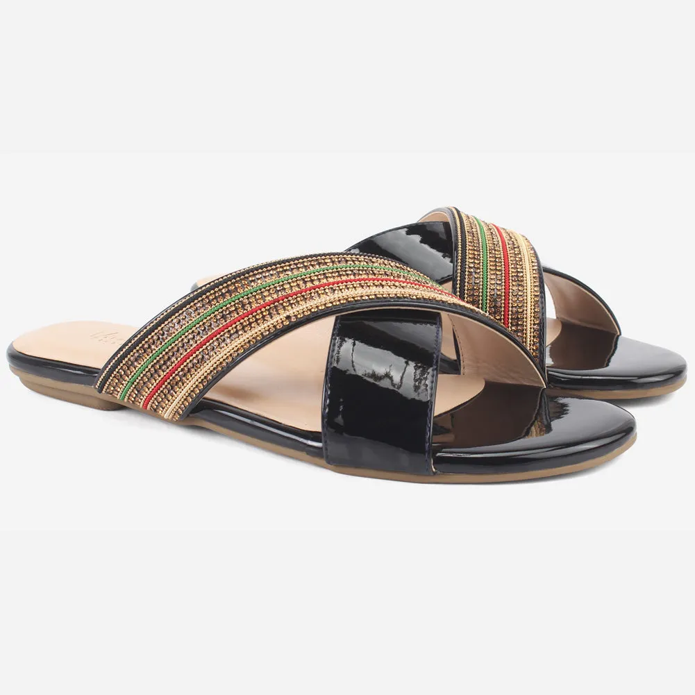 Women "BRIGITTA" Casual Flat Slippers