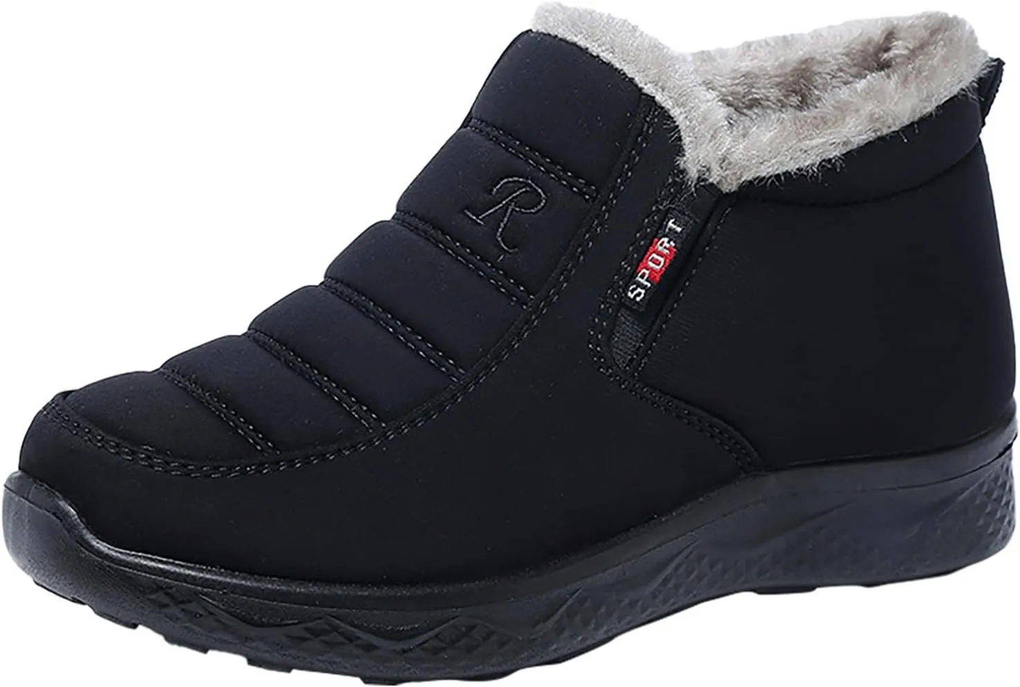 Women Snow Boots Waterproof Winter Boots Non Slip Fully Fur Booties Casual Slip on Ankle Boots Thickening Winter Shoes Walking Hiking Booties
