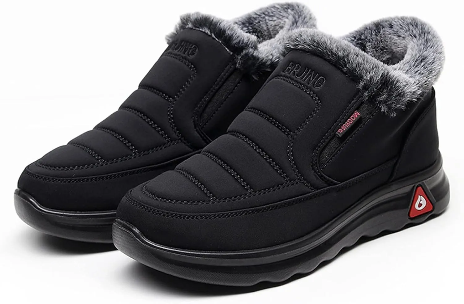 Women Snow Boots Waterproof Winter Boots Non-slip Fully Fur Booties Casual Slip on Ankle Boots Thickening Winter Shoes Walking Hiking Booties