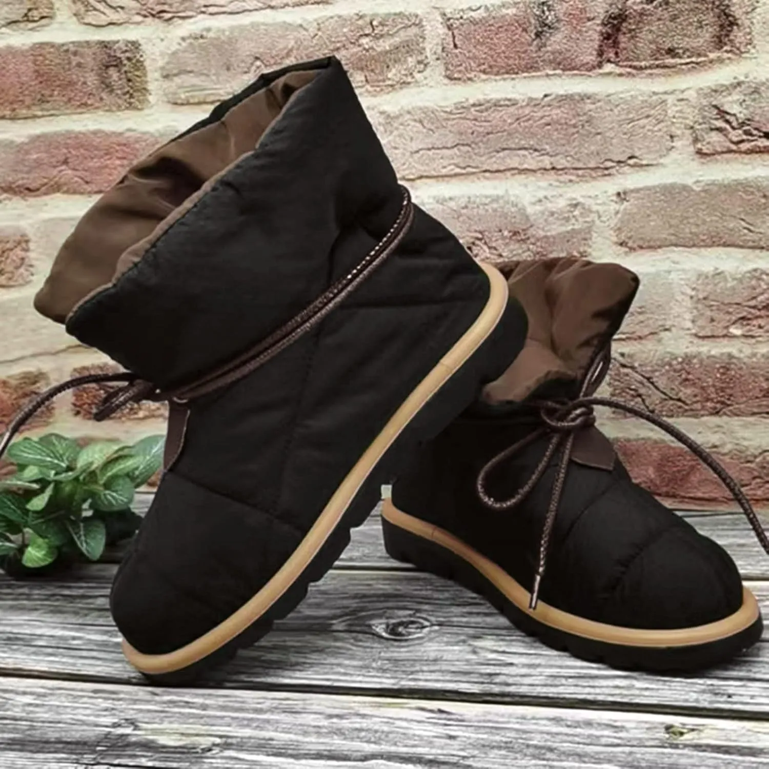 Women Snow Boots Waterproof Winter Boots Non-slip Fully Fur Booties Winter Warm Outdoor Ankle Boots Comfortable Winter Shoes Trekking Shoes