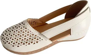Women's Flats Sandals Close Toe Slip-On Ballet Sandal Comfort Lightweight Waterproof Platform Cutout Rubber Sole Shoes Cork Footbed Daily Wear Walking Hiking Outdoor Vocation Beach Soft Shoe