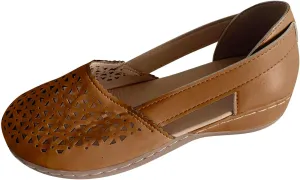 Women's Flats Sandals Close Toe Slip-On Ballet Sandal Comfort Lightweight Waterproof Platform Cutout Rubber Sole Shoes Cork Footbed Daily Wear Walking Hiking Outdoor Vocation Beach Soft Shoe