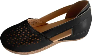 Women's Flats Sandals Close Toe Slip-On Ballet Sandal Comfort Lightweight Waterproof Platform Cutout Rubber Sole Shoes Cork Footbed Daily Wear Walking Hiking Outdoor Vocation Beach Soft Shoe