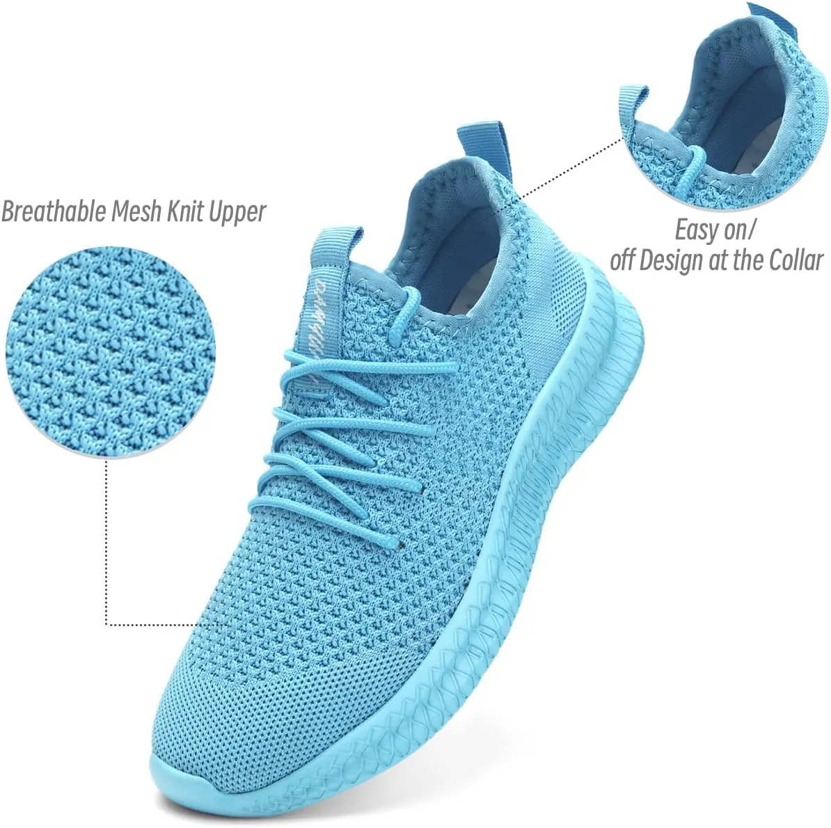 Womens Walking Running Shoes Sneakers Slip On Sport Tennis Athletic Gym Shoes Casual Lightweight Breathable Non Slip Workout Fashion Workout Trainers Shoe