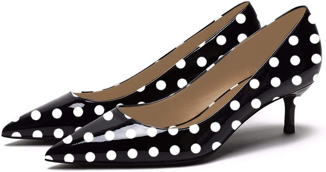 YDN Women's Low Kitten Heeled Pumps Pointed Toe Dress Shoes for Office Lady Soft Suede Size 4-16 US