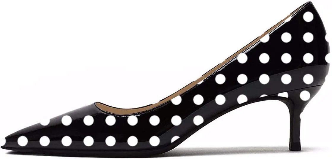 YDN Women's Low Kitten Heeled Pumps Pointed Toe Dress Shoes for Office Lady Soft Suede Size 4-16 US